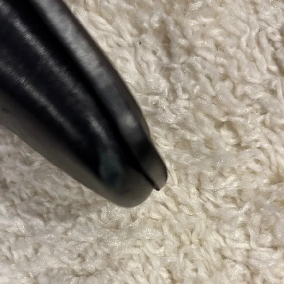 Parade Pointed-Toe Black Leather Mid-Heel Ankle Boots Size 7.5 - Picture 5 of 8